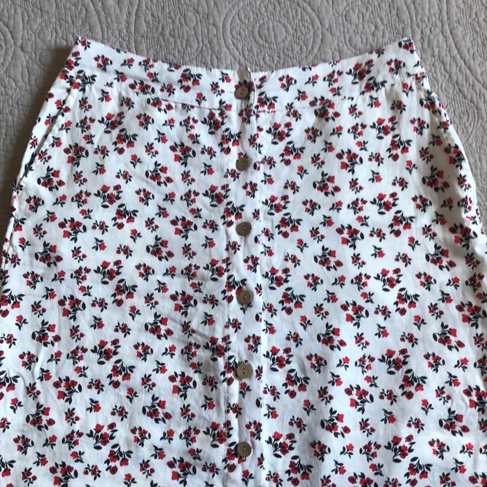 Cynthia Rowley Linen Maxi Skirt Button Front